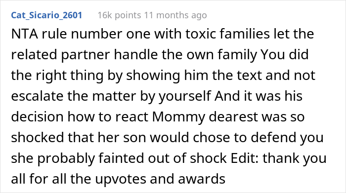 &#8220;[Am I The Jerk] For Showing My Husband The Text His Mom Sent Me And Causing Her To Be Disowned?&#8221;