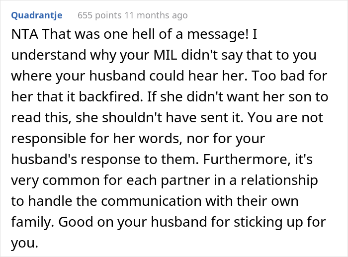 &#8220;[Am I The Jerk] For Showing My Husband The Text His Mom Sent Me And Causing Her To Be Disowned?&#8221;