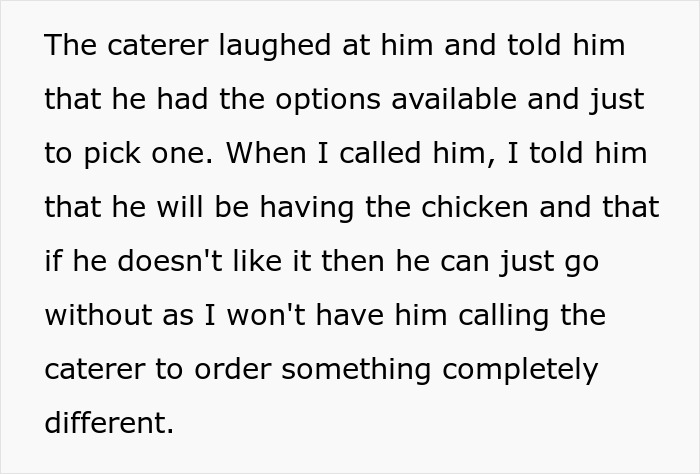 Bride-To-Be Gets Backed Online For Refusing To Alter Her Wedding Meals For A Nagging Guest