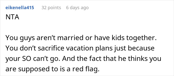 &ldquo;[Am I The Jerk] For Going On A Weekend Trip Alone That My Partner Couldn&rsquo;t Afford?&rdquo;