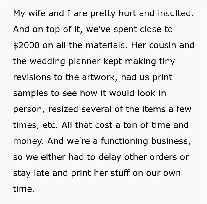 “We’ve Spent Close To $2,000 On All The Materials”: Relatives Invoice Bride After Finding Out They Weren’t Invited To The Wedding “We’ve Spent Close To $2,000 On All The Materials”: Relatives Invoice Bride After Finding Out They Weren’t Invited To The Wedding