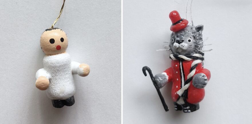 I Finally Finished Upgrading My Wooden Christmas Ornaments, And Here Are 25 Pics Of Before And After