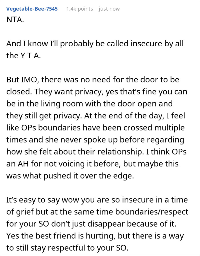 Wife Wonders If She’s Really A Jerk For Not Granting Her Husband And His Grieving Girl Friend Some Privacy Wife Wonders If She’s Really A Jerk For Not Granting Her Husband And His Grieving Girl Friend Some Privacy