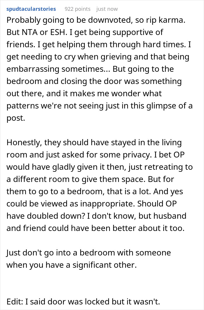 Wife Wonders If She’s Really A Jerk For Not Granting Her Husband And His Grieving Girl Friend Some Privacy Wife Wonders If She’s Really A Jerk For Not Granting Her Husband And His Grieving Girl Friend Some Privacy