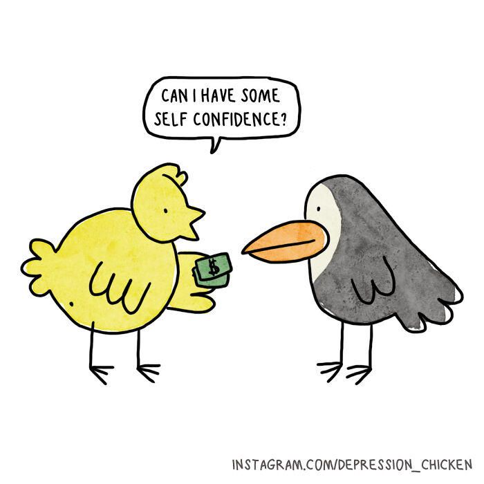 “Depression Chicken”: I Created These 22 One-Panel Comics About My Depression, Anxiety And Being Single (New Pics)
