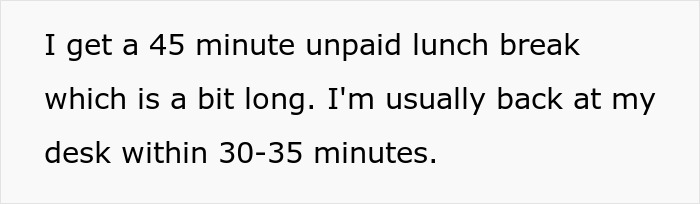 Worker Who Never Used Her Whole Break Gets Scolded For Coming 3 Minutes Late, Decides To Change The Habit Of Coming In Early