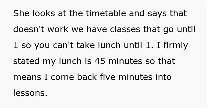 Worker Who Never Used Her Whole Break Gets Scolded For Coming 3 Minutes Late, Decides To Change The Habit Of Coming In Early
