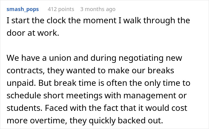 Worker Who Never Used Her Whole Break Gets Scolded For Coming 3 Minutes Late, Decides To Change The Habit Of Coming In Early