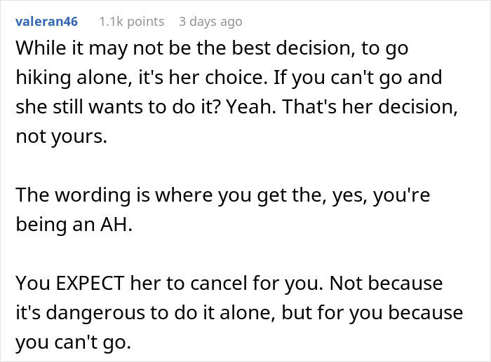 “[Am I The Jerk] For Expecting My Girlfriend To Cancel Her Plans For Me?”