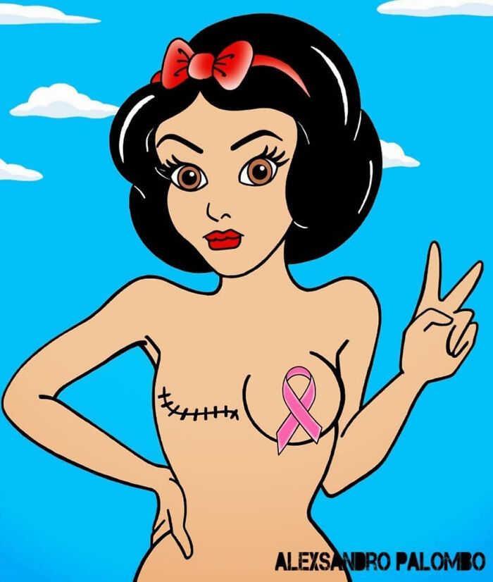 This Artist Created An Awareness Series By Portraying Cartoon Characters As Victims Of Violence Or Breast Cancer This Artist Created An Awareness Series By Portraying Cartoon Characters As Victims Of Violence Or Breast Cancer