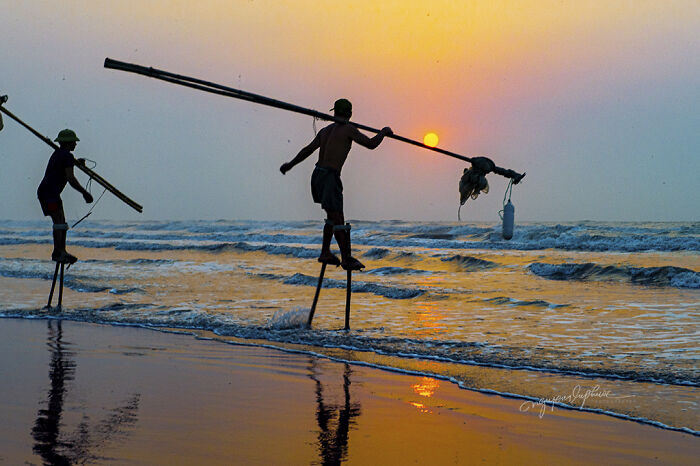 I Photographed Fishermen, Who Use Stilts For Inshore Fishing I Photographed Fishermen, Who Use Stilts For Inshore Fishing