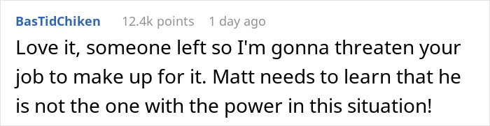 Boss Issues An Ultimatum After Woman Refuses To Work On Her Time Off, She Doesn’t Waste A Second And Quits Boss Issues An Ultimatum After Woman Refuses To Work On Her Time Off, She Doesn’t Waste A Second And Quits