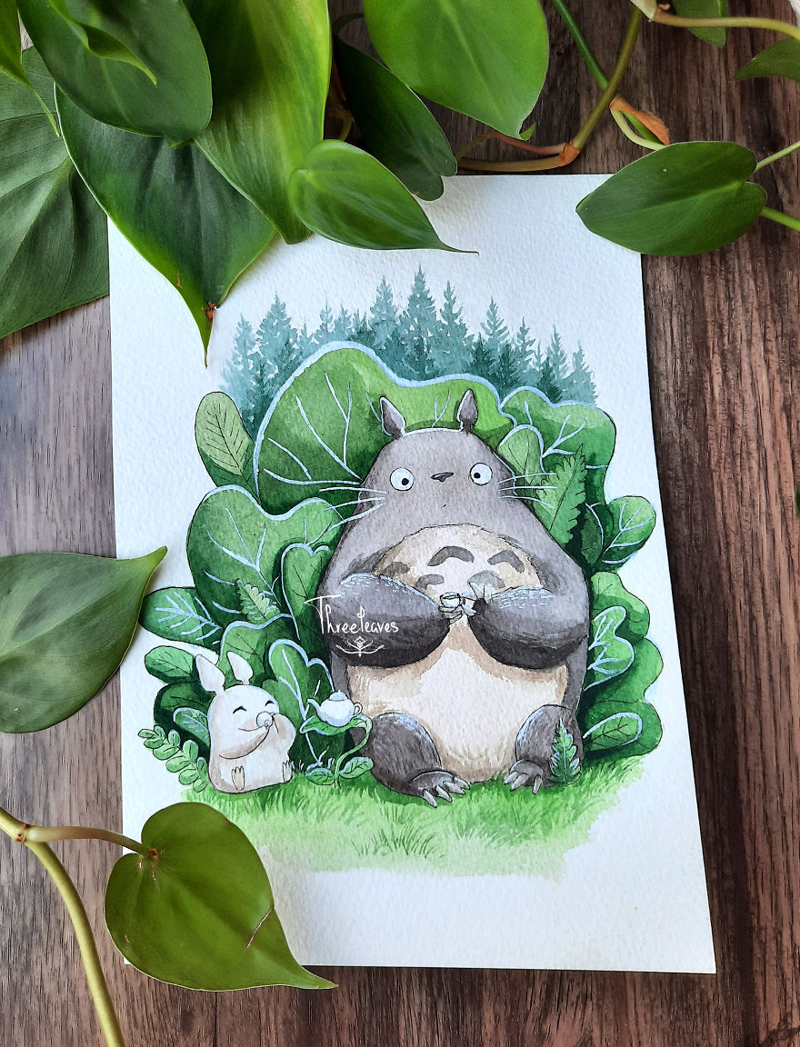 Here Are My 10 Paintings Of Studio Ghibli Characters Hanging Out In Nature Here Are My 10 Paintings Of Studio Ghibli Characters Hanging Out In Nature