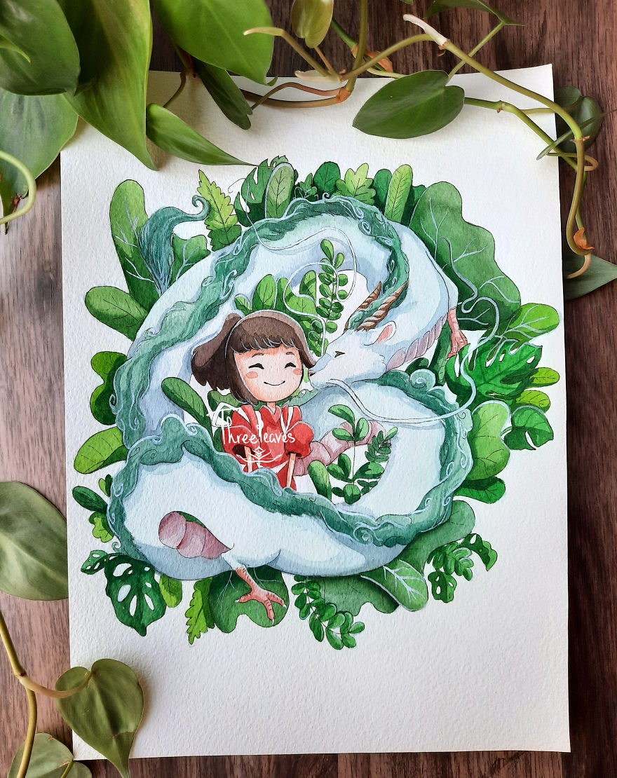 Here Are My 10 Paintings Of Studio Ghibli Characters Hanging Out In Nature Here Are My 10 Paintings Of Studio Ghibli Characters Hanging Out In Nature