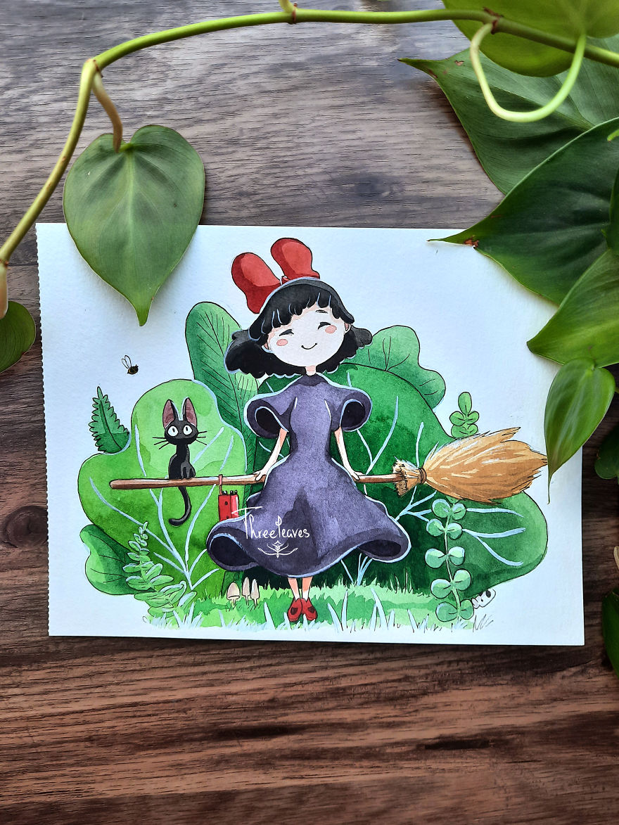 Here Are My 10 Paintings Of Studio Ghibli Characters Hanging Out In Nature Here Are My 10 Paintings Of Studio Ghibli Characters Hanging Out In Nature