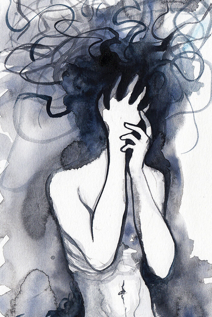 I Create Illustrations Based On The Theme Of Anxiety And On Portraying My Other Inner Experiences (8 Pics)