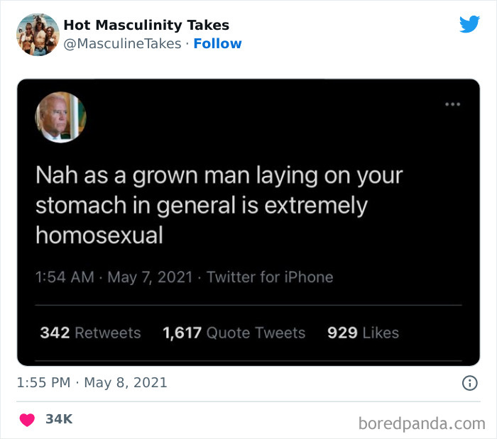 35 “Hot Masculinity Takes” That Are So Wrong, They Had To Be Shamed On This Twitter Page (New Posts) 35 “Hot Masculinity Takes” That Are So Wrong, They Had To Be Shamed On This Twitter Page (New Posts)