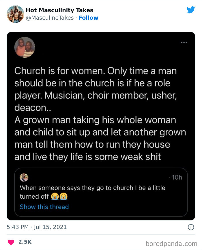 35 “Hot Masculinity Takes” That Are So Wrong, They Had To Be Shamed On This Twitter Page (New Posts) 35 “Hot Masculinity Takes” That Are So Wrong, They Had To Be Shamed On This Twitter Page (New Posts)