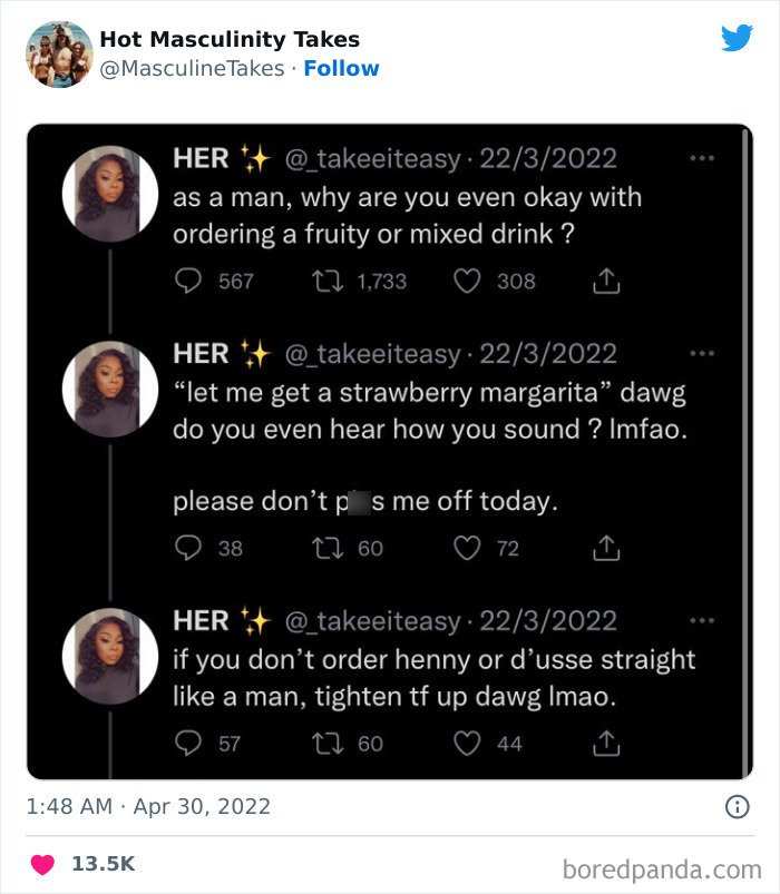 35 “Hot Masculinity Takes” That Are So Wrong, They Had To Be Shamed On This Twitter Page (New Posts) 35 “Hot Masculinity Takes” That Are So Wrong, They Had To Be Shamed On This Twitter Page (New Posts)
