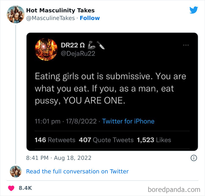 35 “Hot Masculinity Takes” That Are So Wrong, They Had To Be Shamed On This Twitter Page (New Posts) 35 “Hot Masculinity Takes” That Are So Wrong, They Had To Be Shamed On This Twitter Page (New Posts)