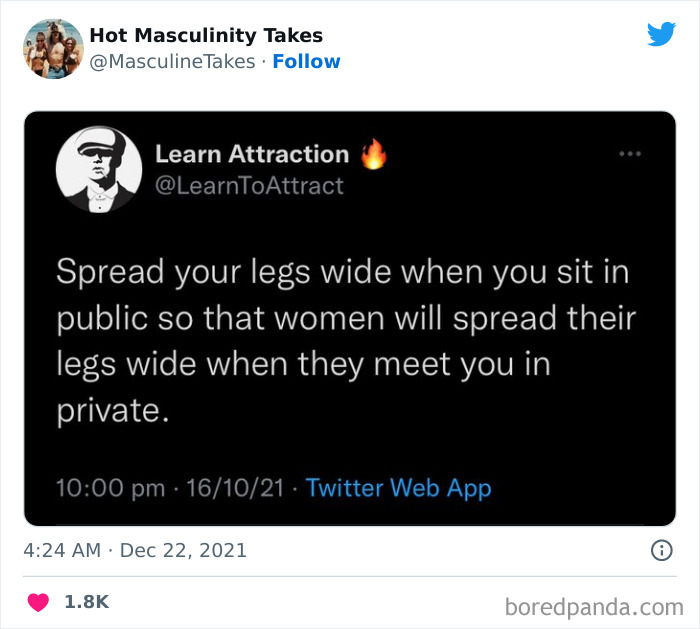 35 “Hot Masculinity Takes” That Are So Wrong, They Had To Be Shamed On This Twitter Page (New Posts) 35 “Hot Masculinity Takes” That Are So Wrong, They Had To Be Shamed On This Twitter Page (New Posts)