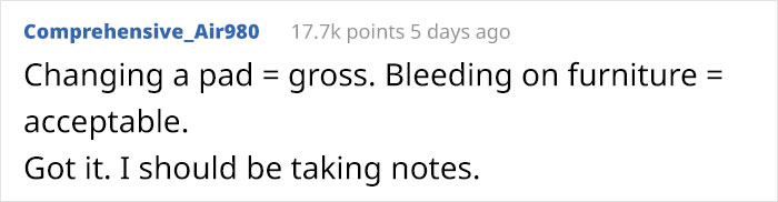 “Am I A Jerk For Telling My Wife That Leaving Her Used Pad In My Brother’s Place Was Inappropriate?” “Am I A Jerk For Telling My Wife That Leaving Her Used Pad In My Brother’s Place Was Inappropriate?”