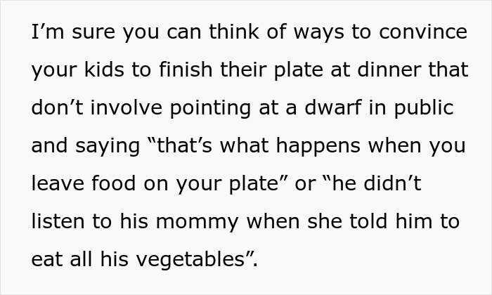 Mom Attempts To Lecture Her Kid By Using A Person With Dwarfism As A Threat, It Backfires When The Person Speaks Up