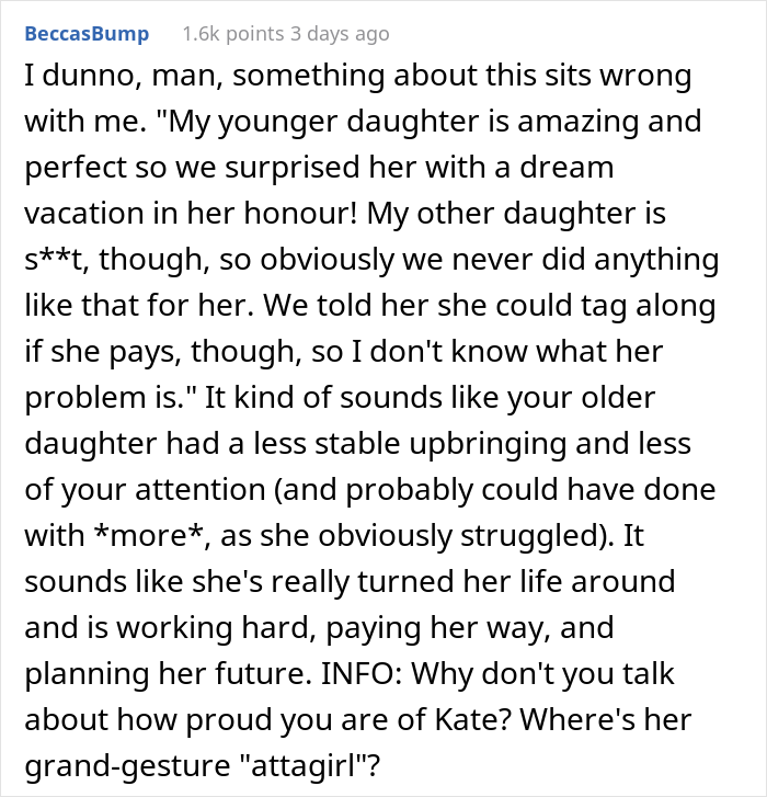 “Kate Was Absolutely Terrible In Her Teenager Years”: Dad Doesn’t Pay For His 23 Y.O. Daughter’s Plane Ticket But Covers The Younger Daughter’s Ticket “Kate Was Absolutely Terrible In Her Teenager Years”: Dad Doesn’t Pay For His 23 Y.O. Daughter’s Plane Ticket But Covers The Younger Daughter’s Ticket