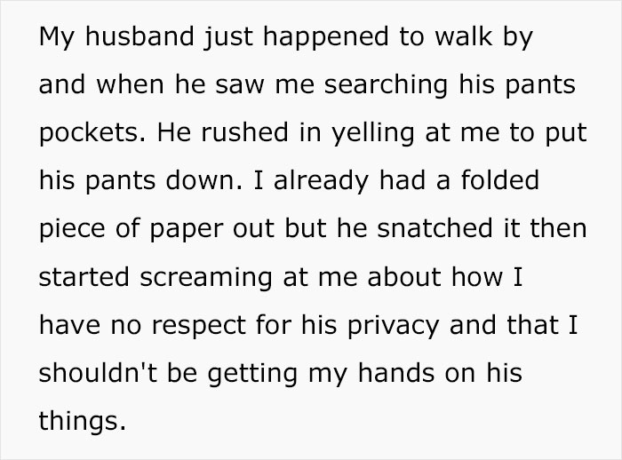 “I Was Genuinely Dumbfounded”: Wife Wonders If She Invaded Her Husband’s Privacy By Emptying His Pants Pockets Before Washing Them “I Was Genuinely Dumbfounded”: Wife Wonders If She Invaded Her Husband’s Privacy By Emptying His Pants Pockets Before Washing Them