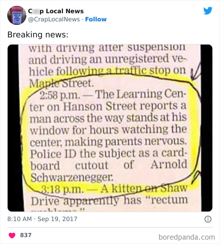 50 Fun Headlines From Local News That Are Unhinged And Bizarre 50 Fun Headlines From Local News That Are Unhinged And Bizarre