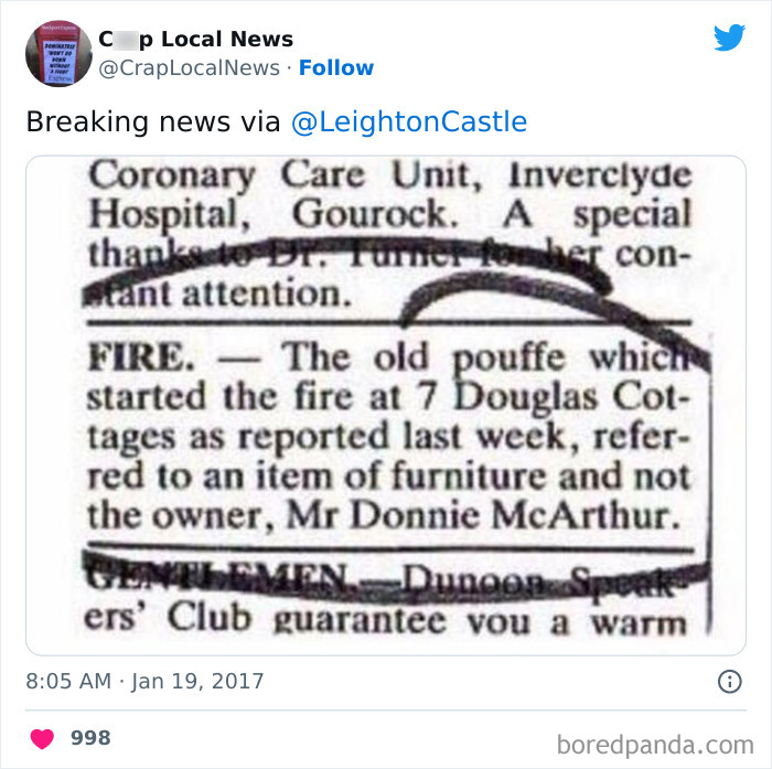 50 Fun Headlines From Local News That Are Unhinged And Bizarre 50 Fun Headlines From Local News That Are Unhinged And Bizarre