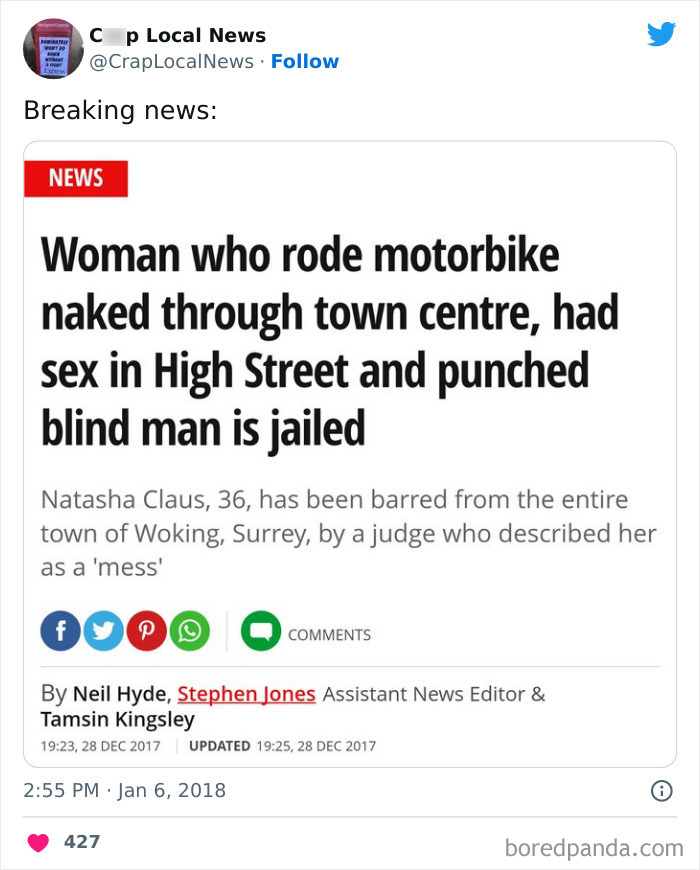 50 Fun Headlines From Local News That Are Unhinged And Bizarre 50 Fun Headlines From Local News That Are Unhinged And Bizarre