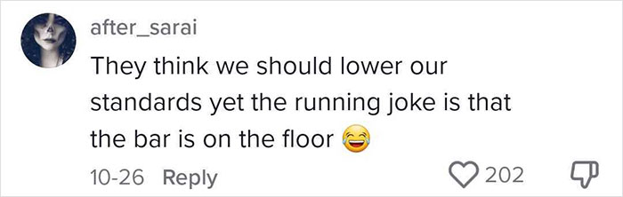 Guy Points Out The Dumb Logic Of Men Saying Women’s Standards Are “Too High” And That’s Why They’ll End Up As “Cat Ladies”