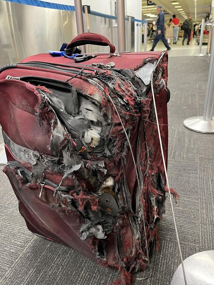 40 People Share Pics Of Airlines Completely Ruining Their Baggage 40 People Share Pics Of Airlines Completely Ruining Their Baggage