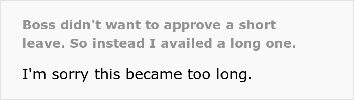 Employee Has Week-Long Planned Leave Canceled Due To Staff Shortage, Decides To Attend A Month-Long Company Event As Petty Revenge Employee Has Week-Long Planned Leave Canceled Due To Staff Shortage, Decides To Attend A Month-Long Company Event As Petty Revenge