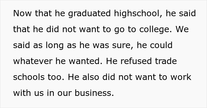 Son Faces Dad’s “Ultimatum” After Refusing To Attend College And Wanting To Use His $400K Tuition Money For Starting A Business Son Faces Dad’s “Ultimatum” After Refusing To Attend College And Wanting To Use His $400K Tuition Money For Starting A Business