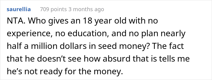 Son Faces Dad’s “Ultimatum” After Refusing To Attend College And Wanting To Use His $400K Tuition Money For Starting A Business Son Faces Dad’s “Ultimatum” After Refusing To Attend College And Wanting To Use His $400K Tuition Money For Starting A Business
