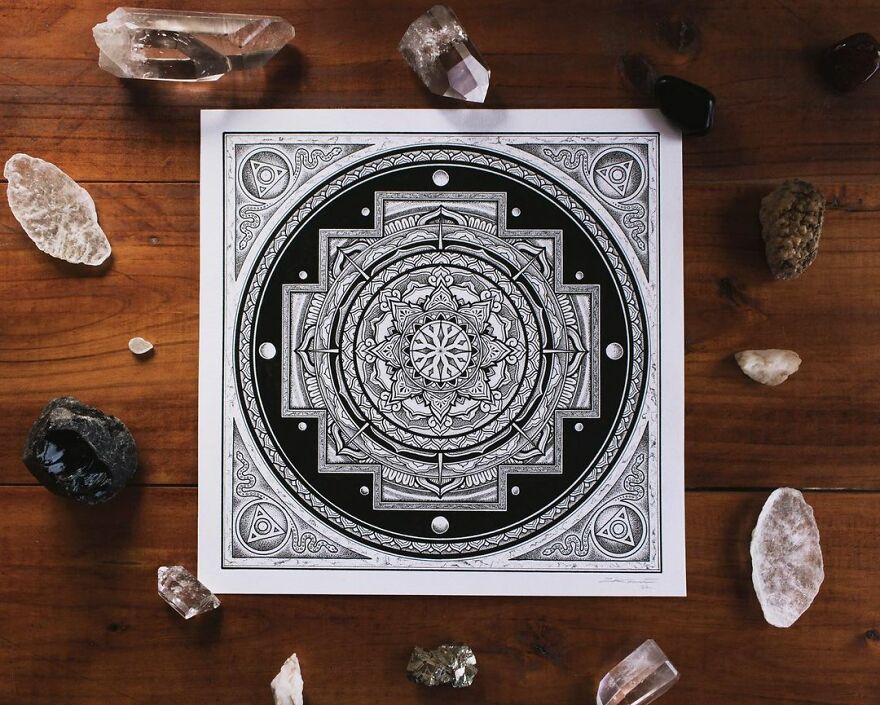 This Artist Uses Only Three Instruments To Create Stunning Works Of Art Inspired By Eastern Culture And Gothic Architecture (32 Pics)