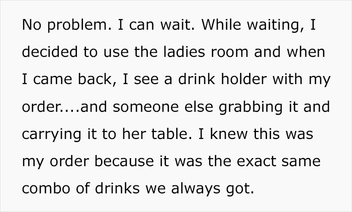 “We Are Not Waiting In That Line”: Mother Karen Boldly Steals Another Customer’s Drinks For Her Kids To Try Out, Learns To Regret Her Decision “We Are Not Waiting In That Line”: Mother Karen Boldly Steals Another Customer’s Drinks For Her Kids To Try Out, Learns To Regret Her Decision