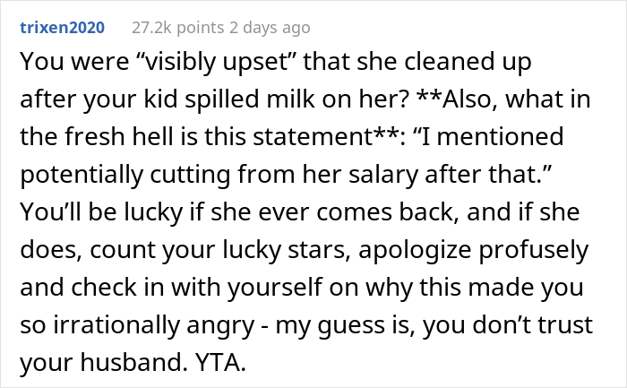 Woman Catches Babysitter Right After She Took A Shower At Their House, Blows Up At Her Woman Catches Babysitter Right After She Took A Shower At Their House, Blows Up At Her