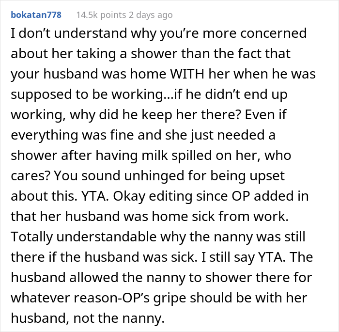 Woman Catches Babysitter Right After She Took A Shower At Their House, Blows Up At Her Woman Catches Babysitter Right After She Took A Shower At Their House, Blows Up At Her