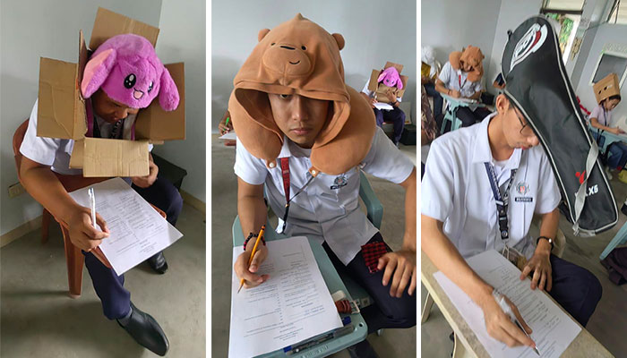 These Students Understood The Assignment When Their Teacher Asked Them To Make Hats To Prevent Them From Cheating During Their Exams These Students Understood The Assignment When Their Teacher Asked Them To Make Hats To Prevent Them From Cheating During Their Exams
