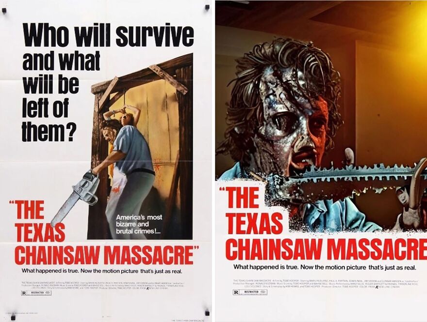 10 Side-By-Side Photos Of Horror Movie Poster Originals And Their Recreations By AI 10 Side-By-Side Photos Of Horror Movie Poster Originals And Their Recreations By AI