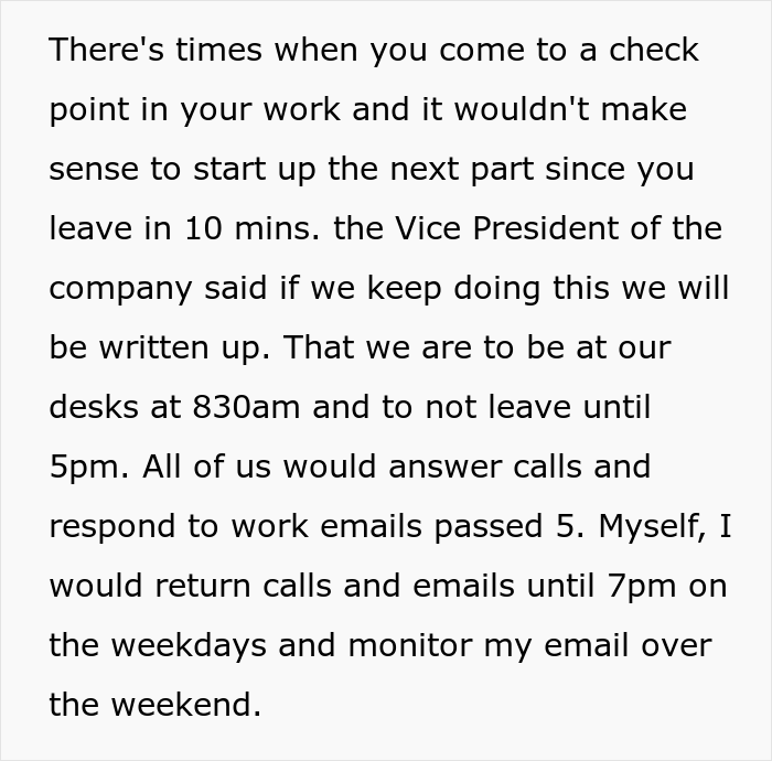 Boss Insists Employees Work Until The Last Minute, Gets Exactly That As They Stop Responding After Hours And On The Weekends Boss Insists Employees Work Until The Last Minute, Gets Exactly That As They Stop Responding After Hours And On The Weekends