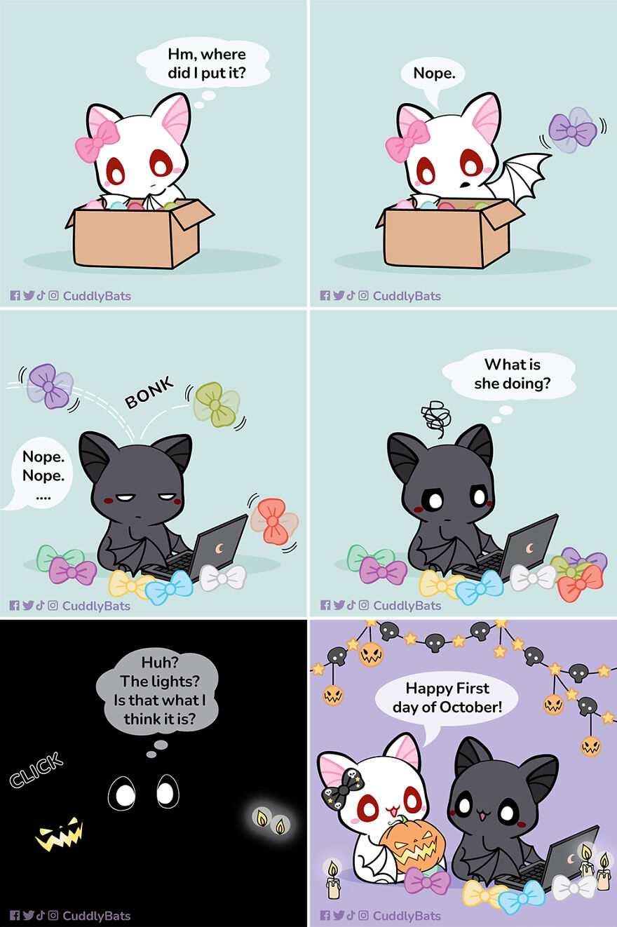 I Draw Comics About A Couple Of Bats In Love, Called “Cuddle Bats”, And Here’s 21 New Pics I Draw Comics About A Couple Of Bats In Love, Called “Cuddle Bats”, And Here’s 21 New Pics