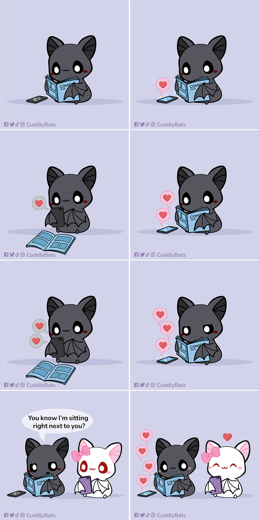 I Draw Comics About A Couple Of Bats In Love, Called “Cuddle Bats”, And Here’s 21 New Pics I Draw Comics About A Couple Of Bats In Love, Called “Cuddle Bats”, And Here’s 21 New Pics