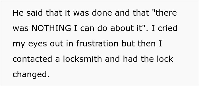 Man Gives His Mom The Keys To His House When Wife Asked Not To, So She Changes The Locks, Making The Family Furious Man Gives His Mom The Keys To His House When Wife Asked Not To, So She Changes The Locks, Making The Family Furious