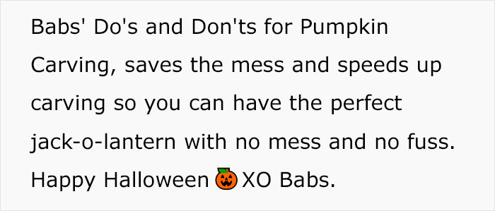 “Do’s And Don’ts Of Pumpkin Carving” From This Grandma With Over 2.6M Followers “Do’s And Don’ts Of Pumpkin Carving” From This Grandma With Over 2.6M Followers