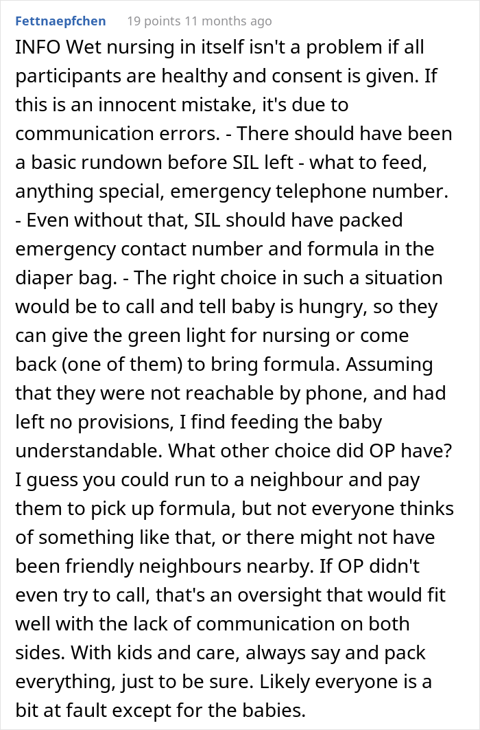 “I Don’t Know What She Expected Me To Do”: Disgusted Woman Berates SIL For Breastfeeding Her Baby “I Don’t Know What She Expected Me To Do”: Disgusted Woman Berates SIL For Breastfeeding Her Baby