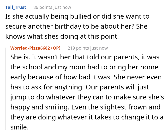 Parents Cancel 15 Y.O. Son’s Birthday Party As Their Favored Daughter Was Not Interested In It Parents Cancel 15 Y.O. Son’s Birthday Party As Their Favored Daughter Was Not Interested In It